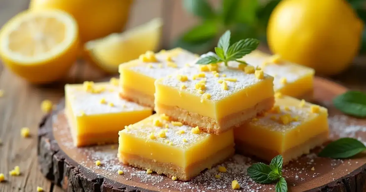 Homemade Lemon Bars with a Buttery Crust and Tangy Filling