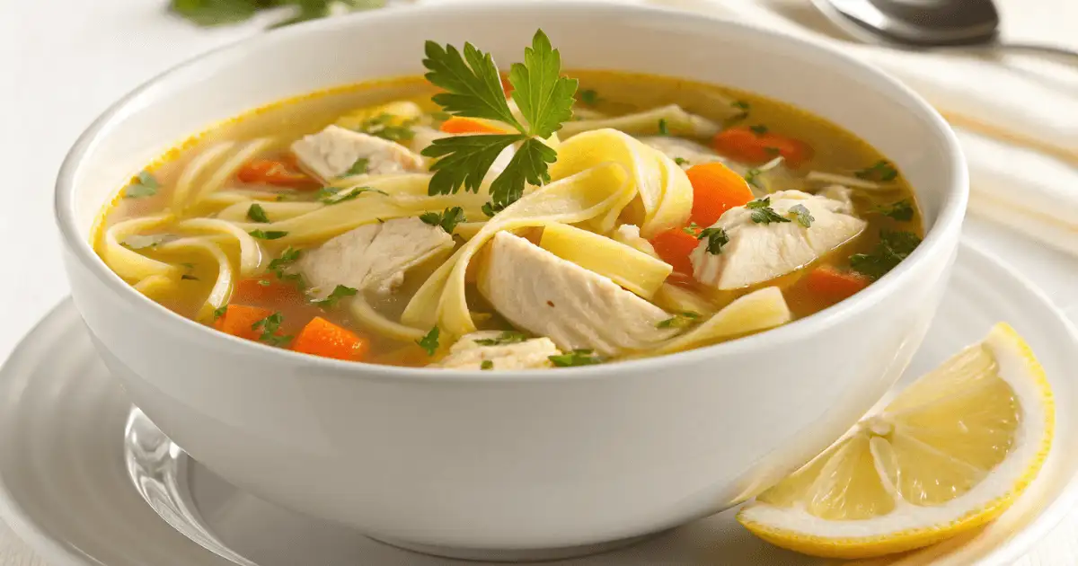 Futuristic Chicken Noodle Soup - A Gourmet Twist on a Classic