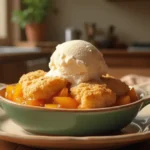 Futuristic Peach Cobbler Dessert