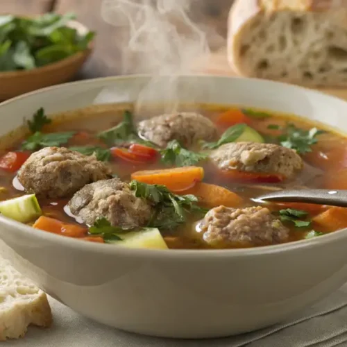 Innovative Future Twist on Classic Italian Meatball Soup