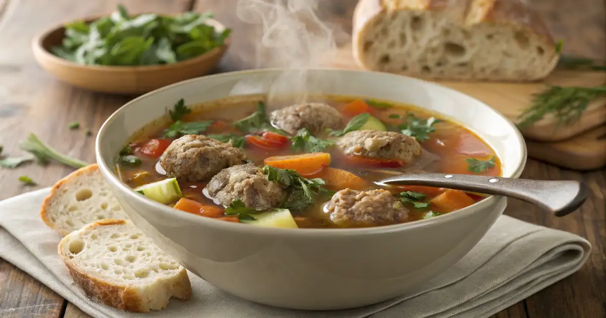 Innovative Future Twist on Classic Italian Meatball Soup