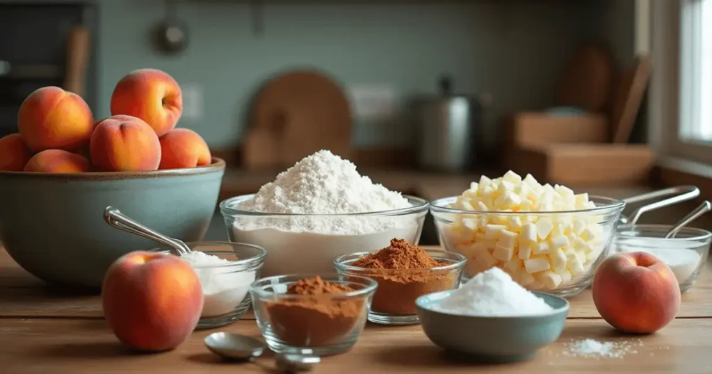 Ingredients for Peach Cobbler