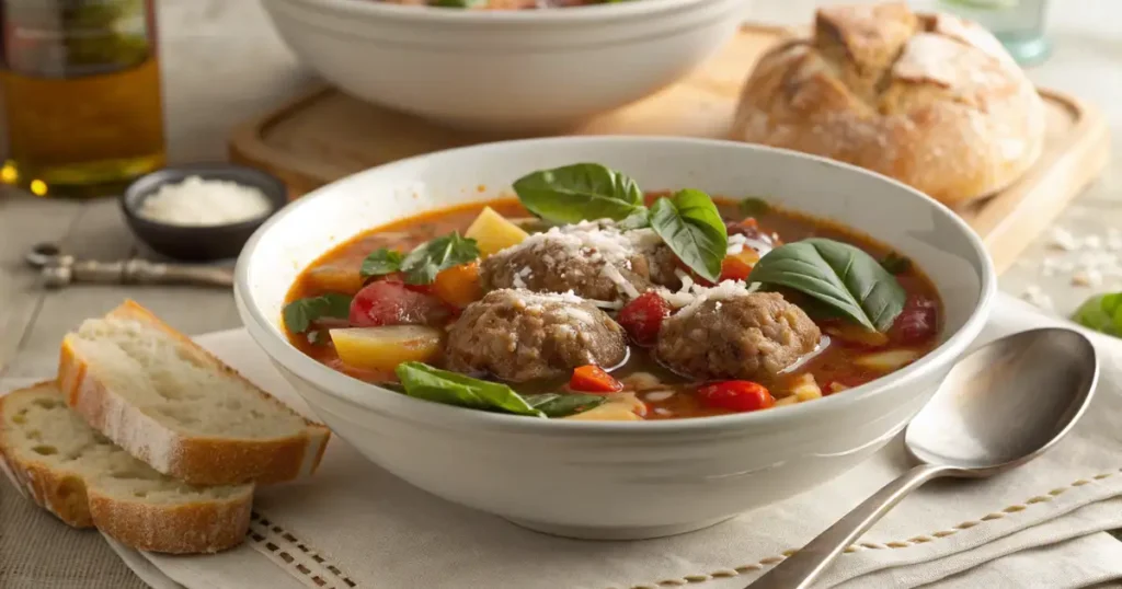 Serving and Presentation Ideas for Italian Meatball Soup
