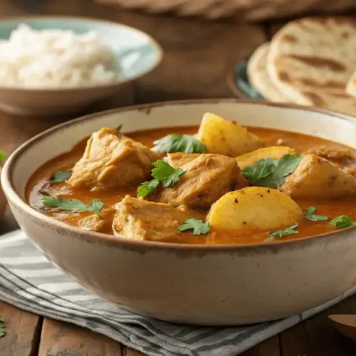 Chicken Curry with Potatoes in Rich Spiced Gravy