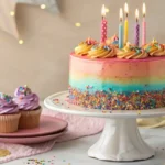 Futuristic Birthday Cake Design with Modern Aesthetic