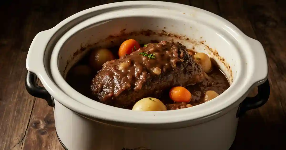 Futuristic Presentation of Classic Slow Cooker Pot Roast