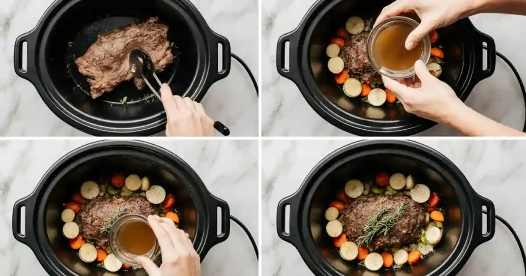 Step-by-Step Preparation of Classic Slow Cooker Pot Roast