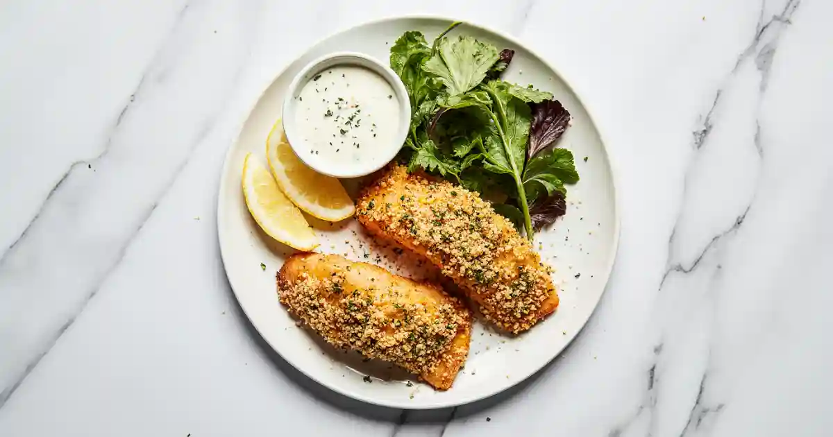 Freshly Cooked Crispy Salmon Bites on Serving Plate