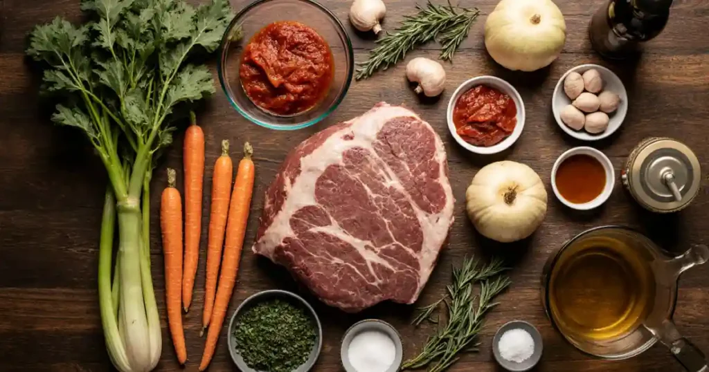 Fresh Ingredients for Italian Pot Roast